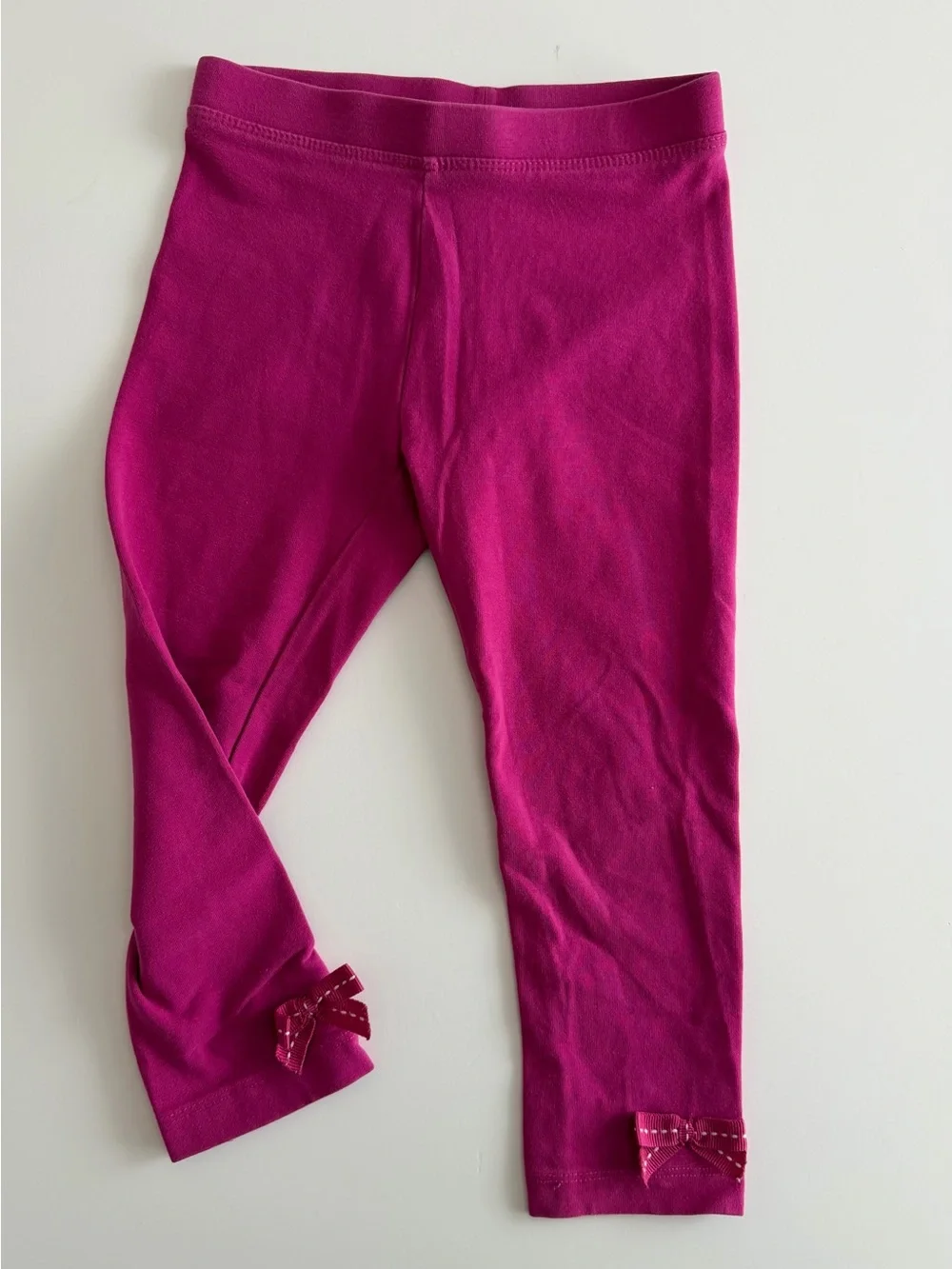 Gymboree 2T Set: Navy & Magenta LOVE Apple with bow leggings